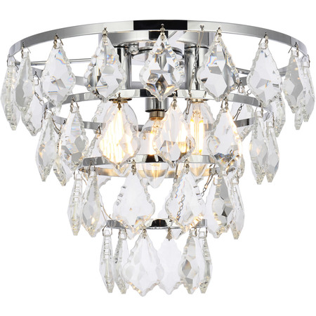 ELEGANT LIGHTING Ella 12 Inch Flush Mount In Chrome 1101F12C